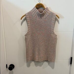 Anthropologie Knit Sweater vest with Colorful Accents size medium